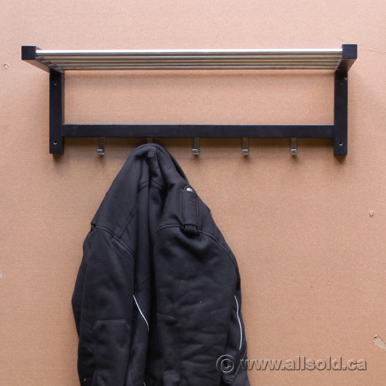 Ikea Tjusig Espresso Wall Mount Hat and Coat Rack Allsold.ca Buy